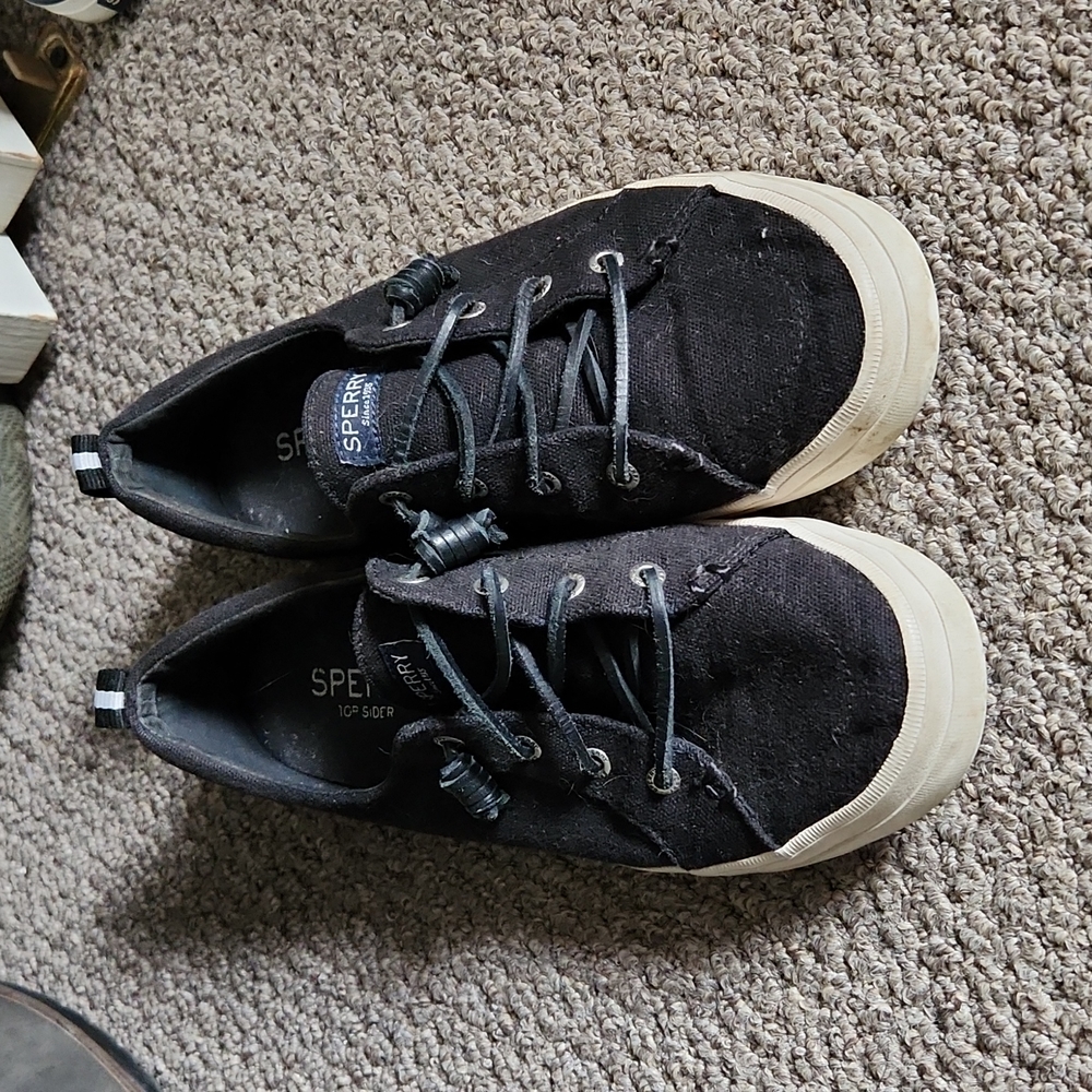 Black Sperry sneakers